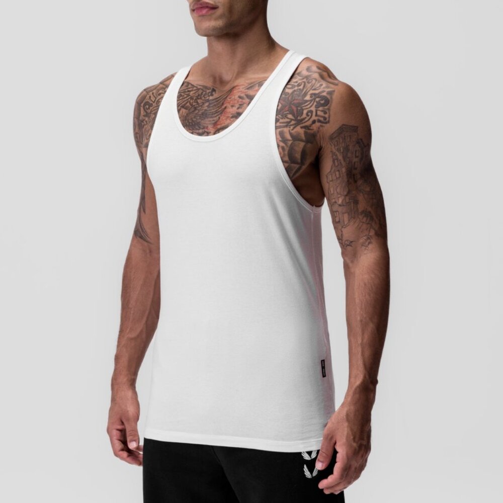 ASRV White Cottonplus Slim Tank Top